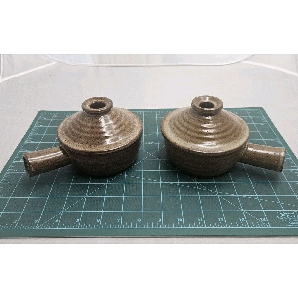 Telebrands Stone Wave Microwave Cooker Non-Stick Ceramic Stoneware Lot of 2